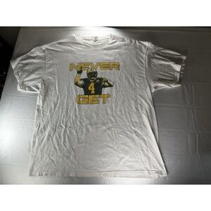 VTG NFL Green Bay Packers Brett Farve Shirt Mens 2XL White Delta Pro Never 4 Get